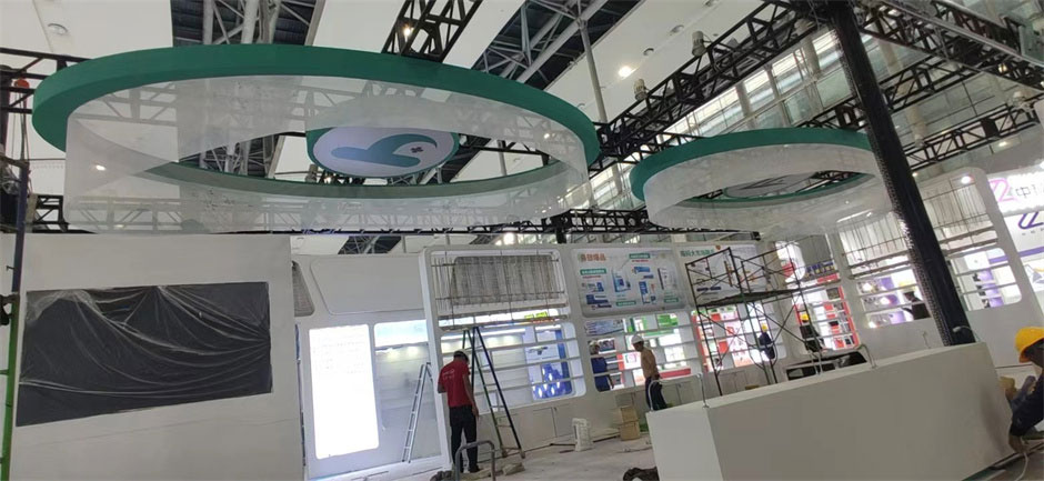 健康動力醫(yī)療展臺搭建現(xiàn)場
