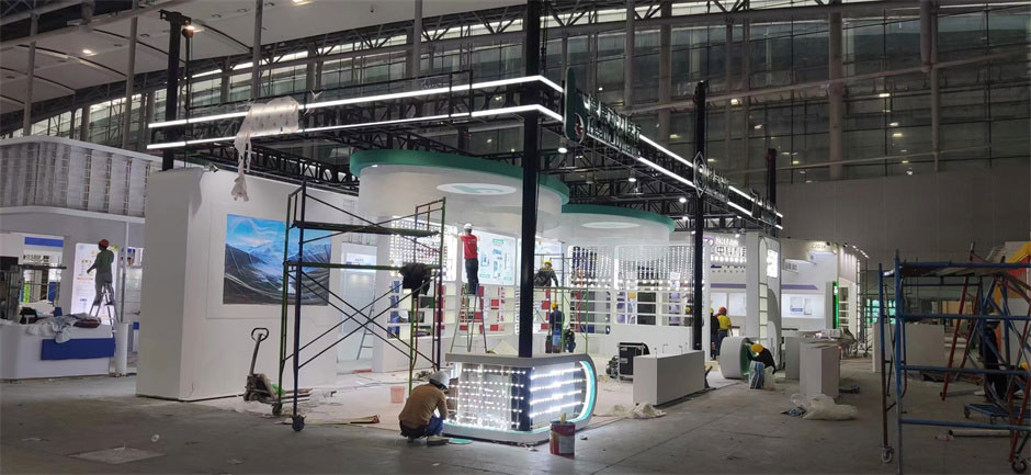 健康動力醫(yī)療展臺搭建現(xiàn)場